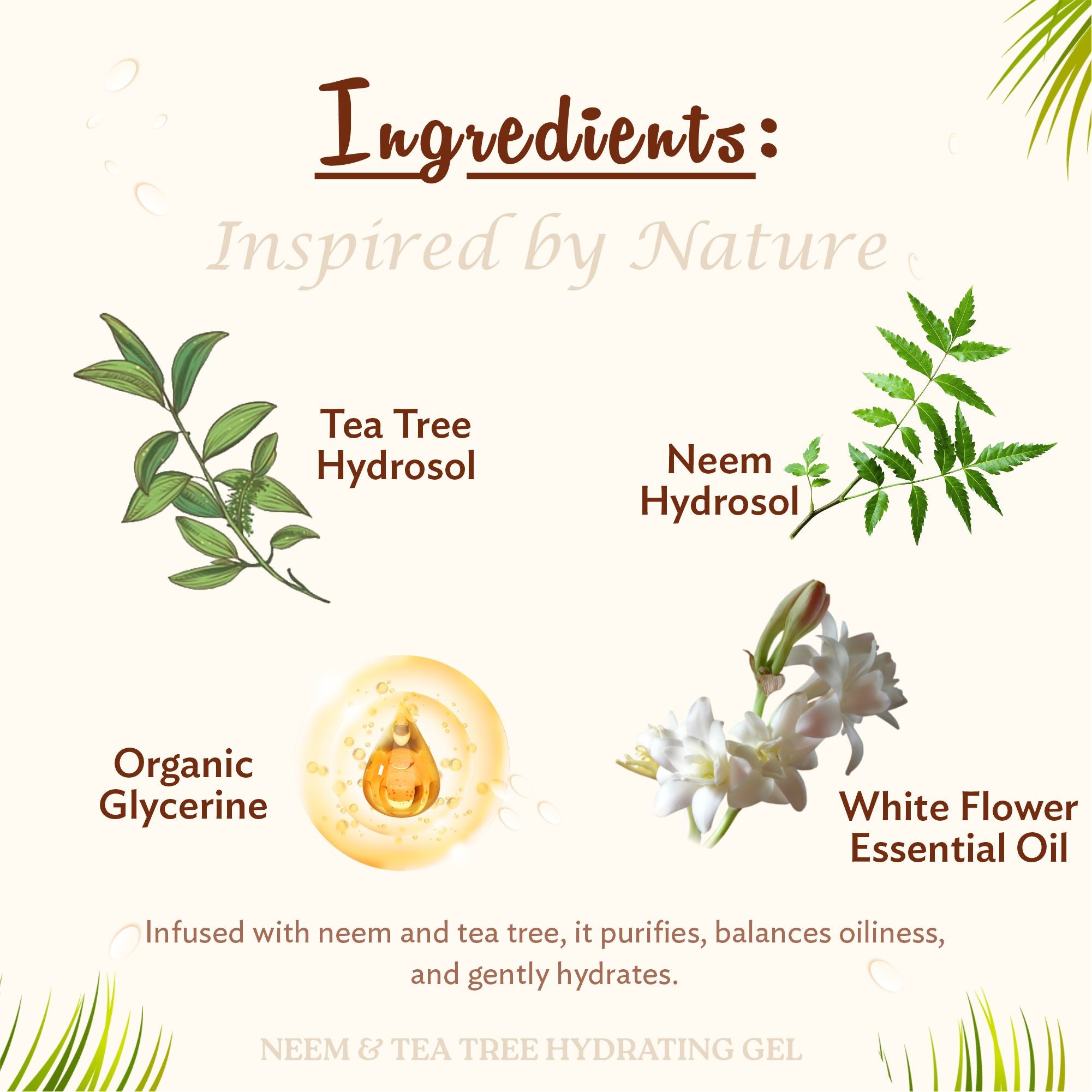NEEM & TEA TREE HYDRATING GEL (30 ML)