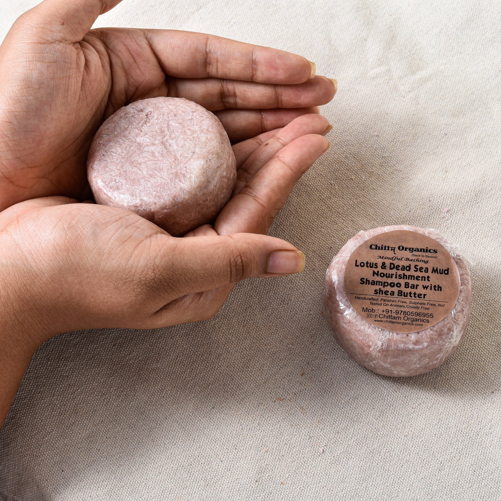 SHAMPOO BAR WITH LOTUS, DEAD SEA MUD AND SHEA BUTTER